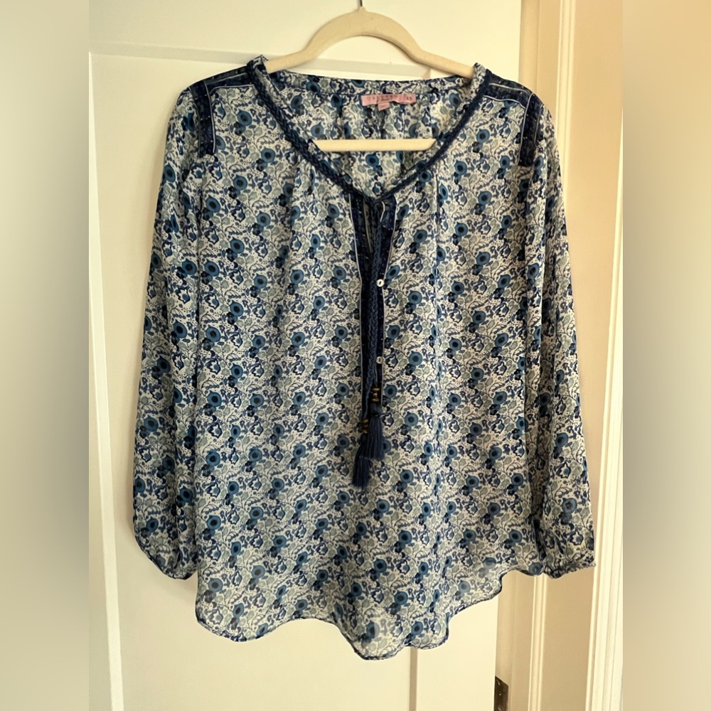 Calypso St Barth floral loose top in XS